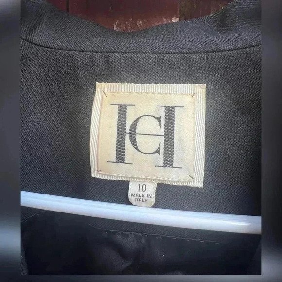 Carolina Herrera Black Silk Wool Blazer - Picture 3 of 5